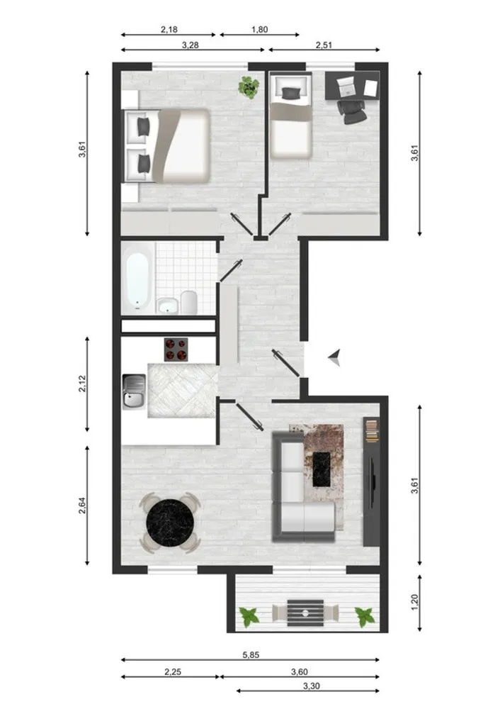 3 Zimmer Wohnung mit 57 m² in Magdeburg – Bild 7