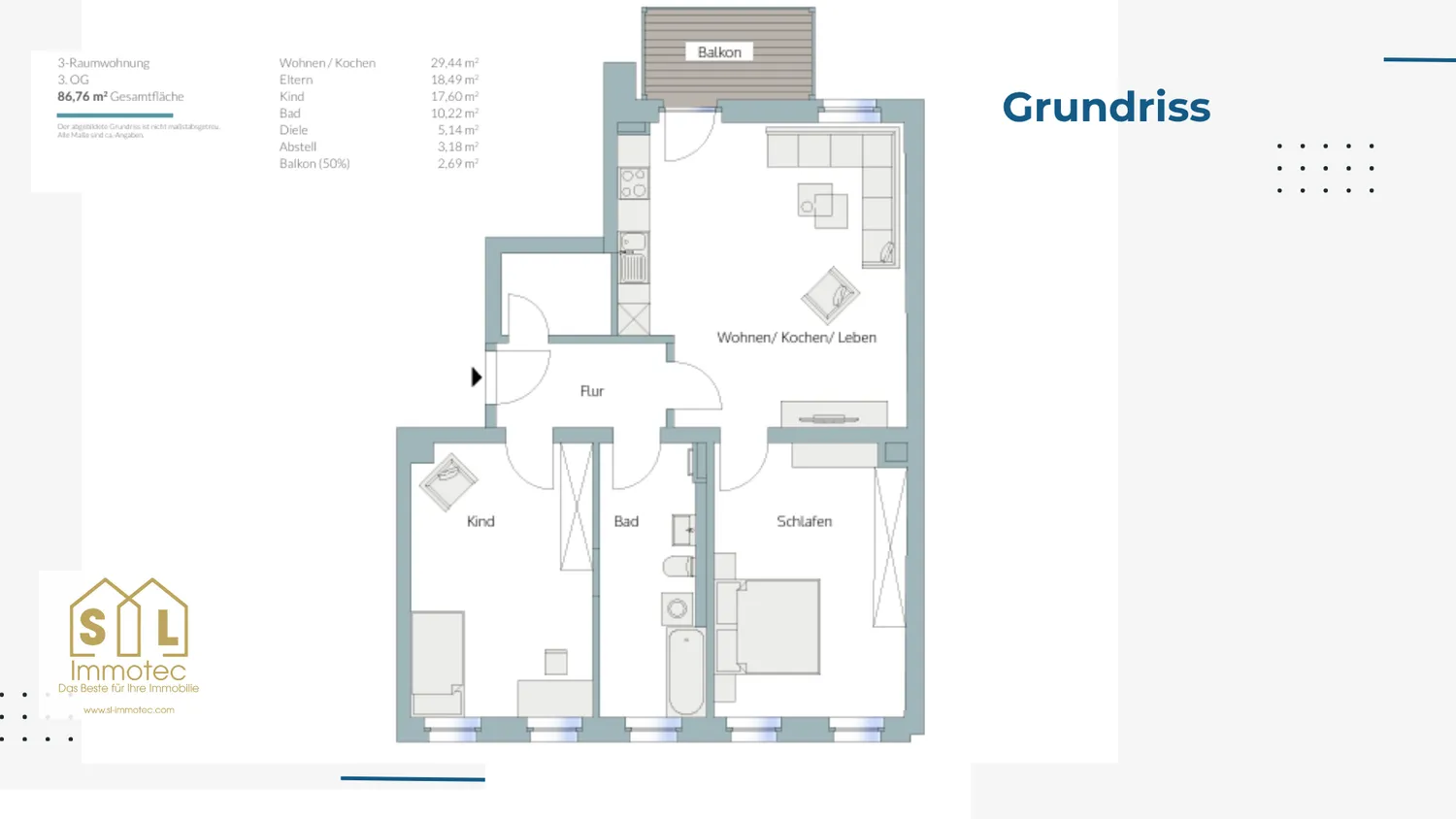 3 room apartment with 87 m² in Chemnitz – Photo 12