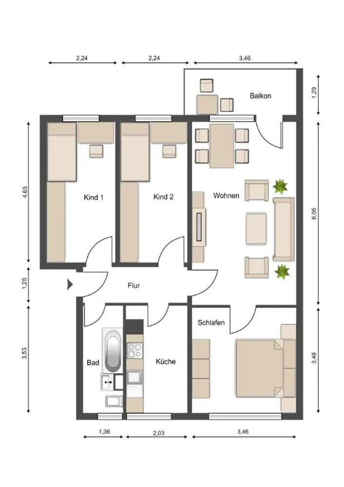 4 Zimmer Wohnung mit 72 m² in Magdeburg – Bild 9