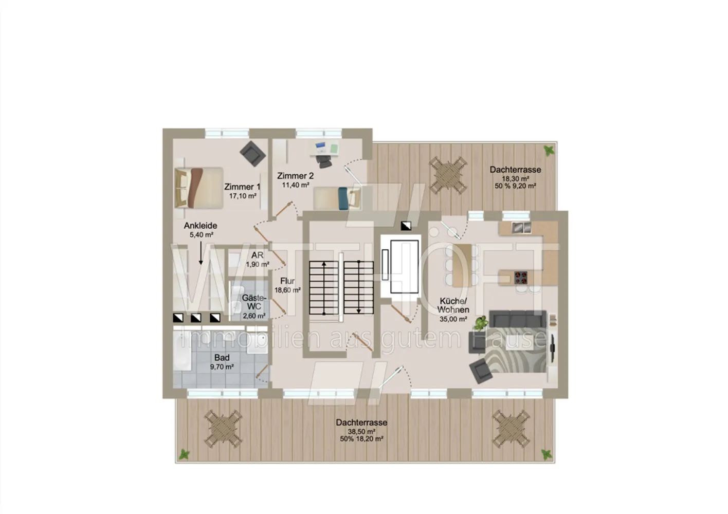 3 Zimmer Wohnung mit 112 m² in Hamburg – Bild 2