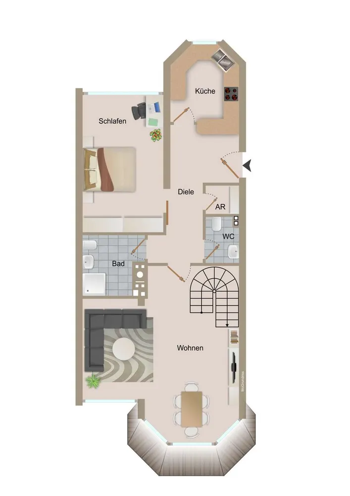 2 Zimmer Wohnung mit 77 m² in Hamburg – Bild 5