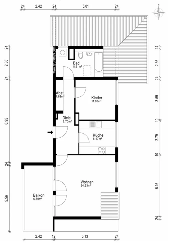 2 Zimmer Wohnung mit 70 m² in Potsdam – Bild 3