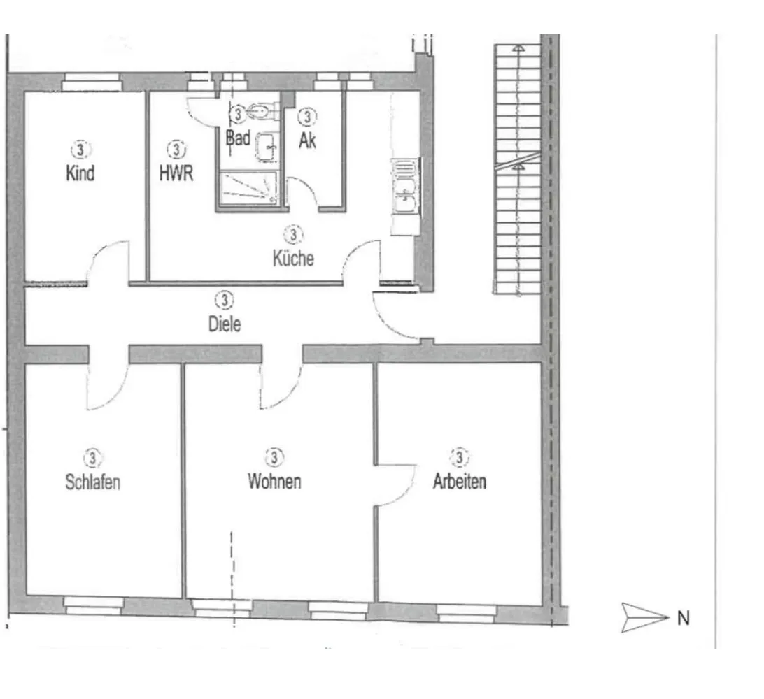 4 Zimmer Wohnung mit 104 m² in Düsseldorf – Bild 1