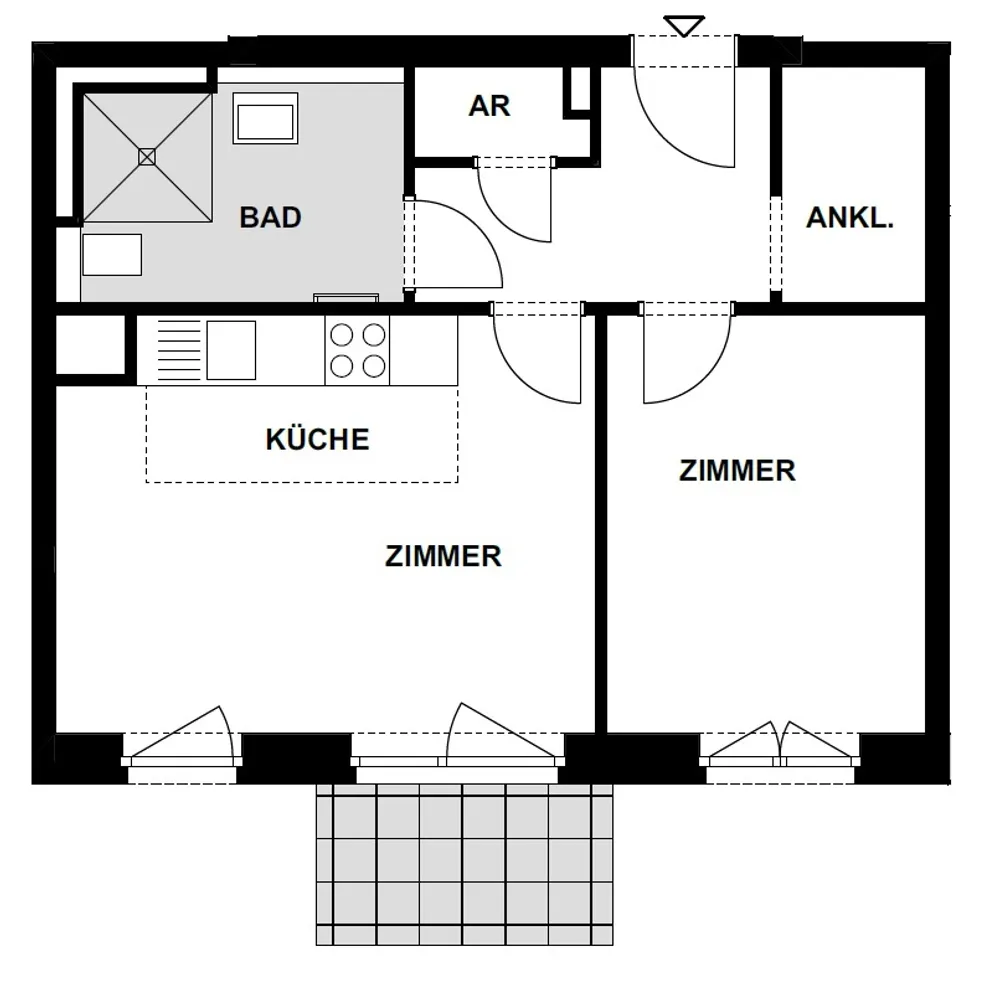 2 room apartment with 44 m² in Hamburg – Photo 4