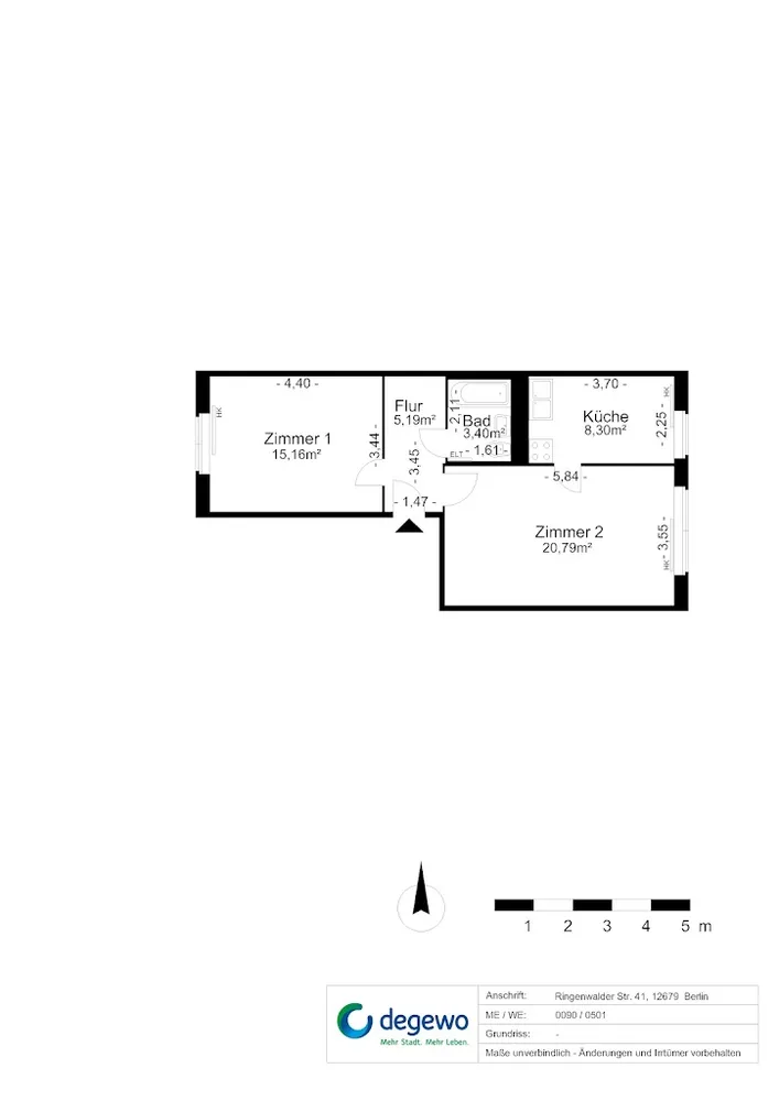 1 Zimmer Wohnung mit 36 m² in Berlin – Bild 7