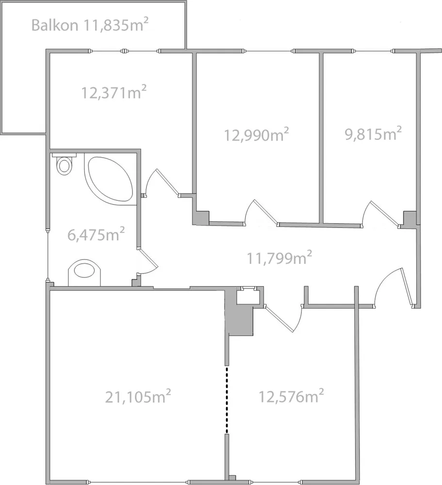 4 Zimmer Wohnung mit 92 m² in Wuppertal – Bild 2