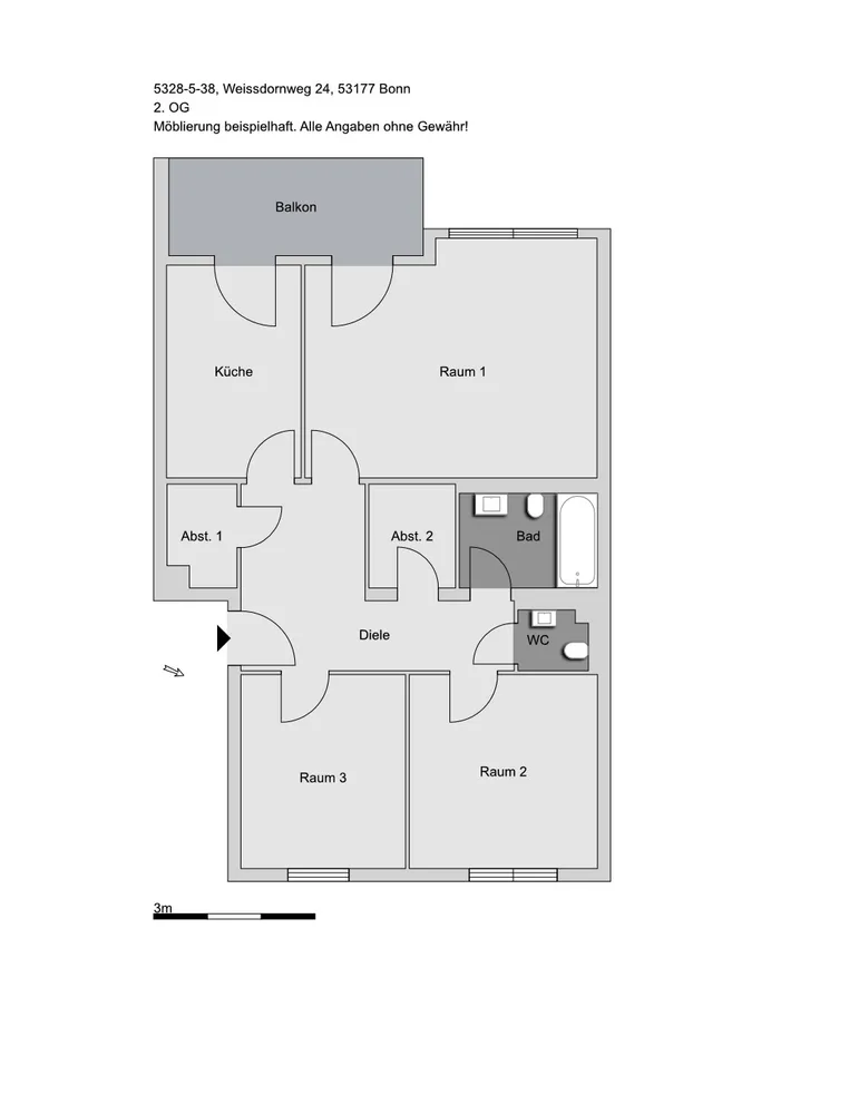 3 Zimmer Wohnung mit 81 m² in Bonn – Bild 2