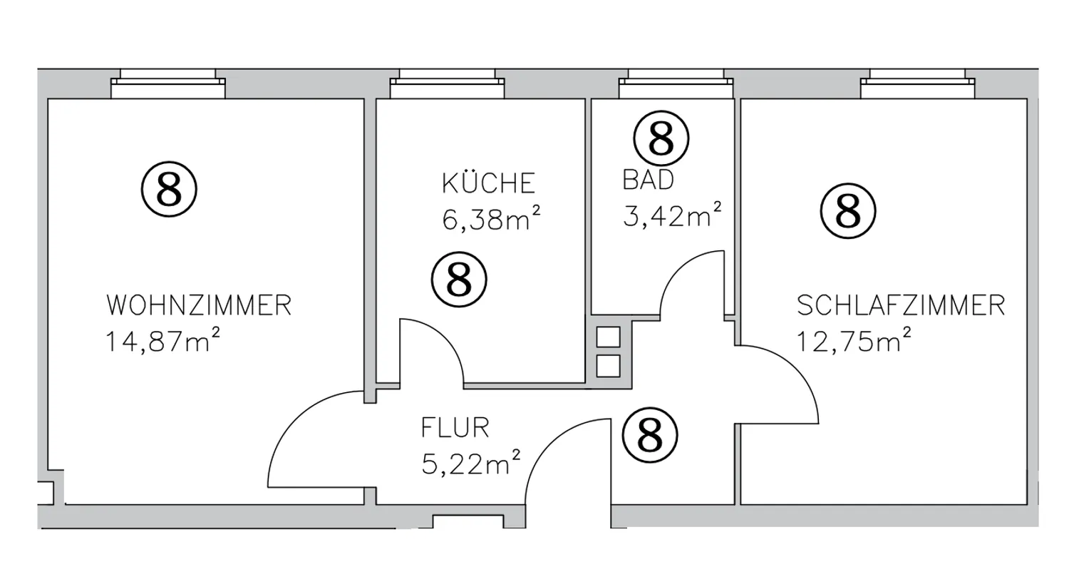 2 Zimmer Wohnung mit 43 m² in Nürnberg – Bild 11