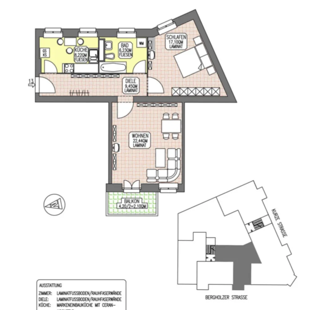 2 Zimmer Wohnung mit 65 m² in Potsdam – Bild 2