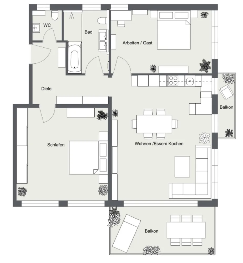 3 Zimmer Wohnung mit 106 m² in Stuttgart – Bild 2