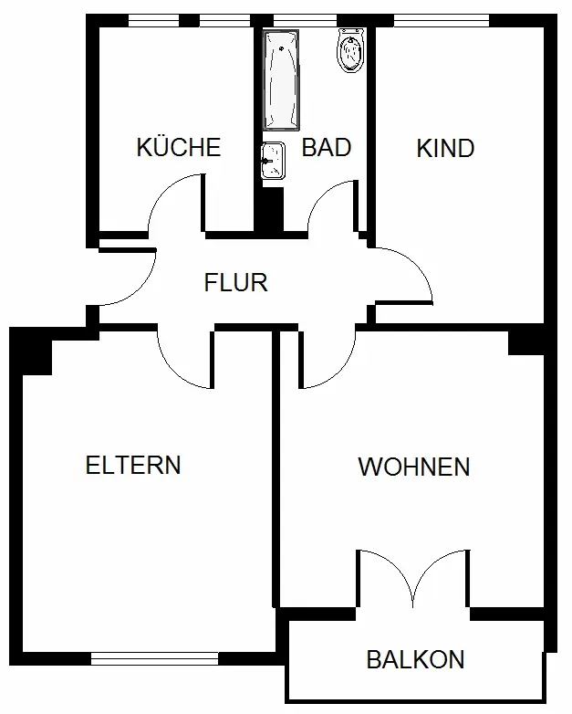 4 Zimmer Wohnung mit 61 m² in Gelsenkirchen – Bild 5