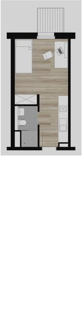 1 Zimmer Wohnung mit 21 m² in Braunschweig – Bild 2
