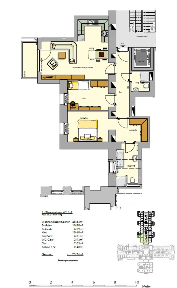 3 Zimmer Wohnung mit 76 m² in Chemnitz – Bild 1