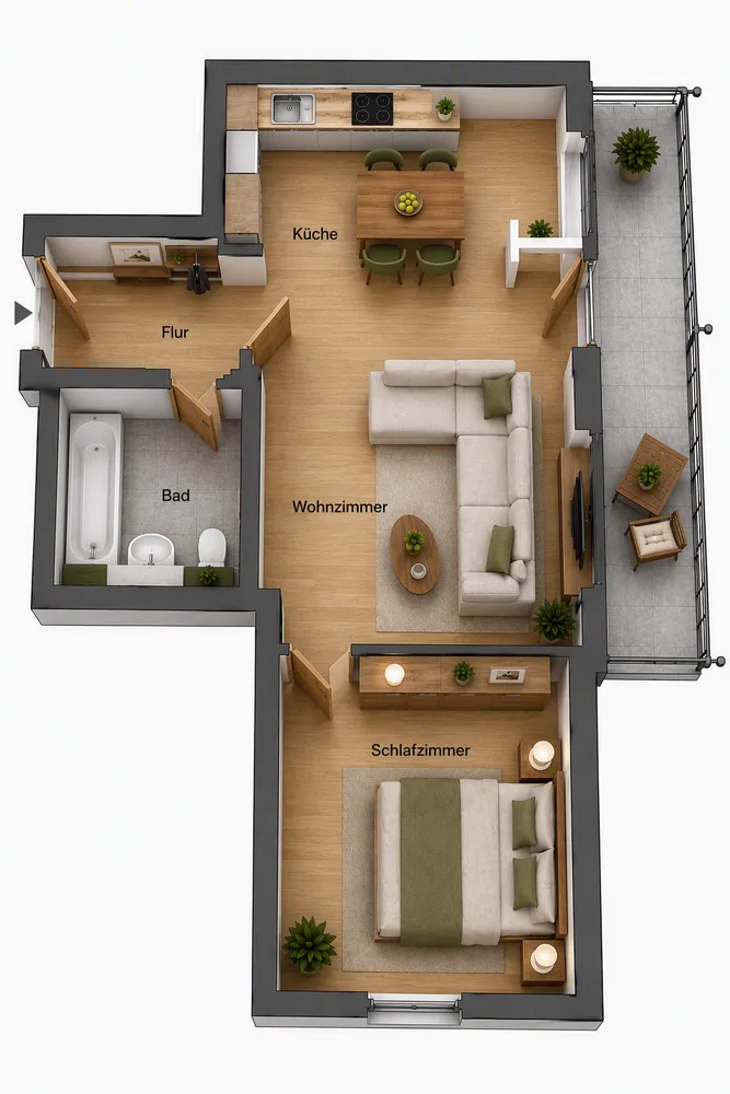 2 Zimmer Wohnung mit 51 m² in Dresden – Bild 1