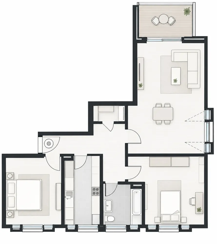 3 room apartment with 76 m² in Bremen – Photo 10