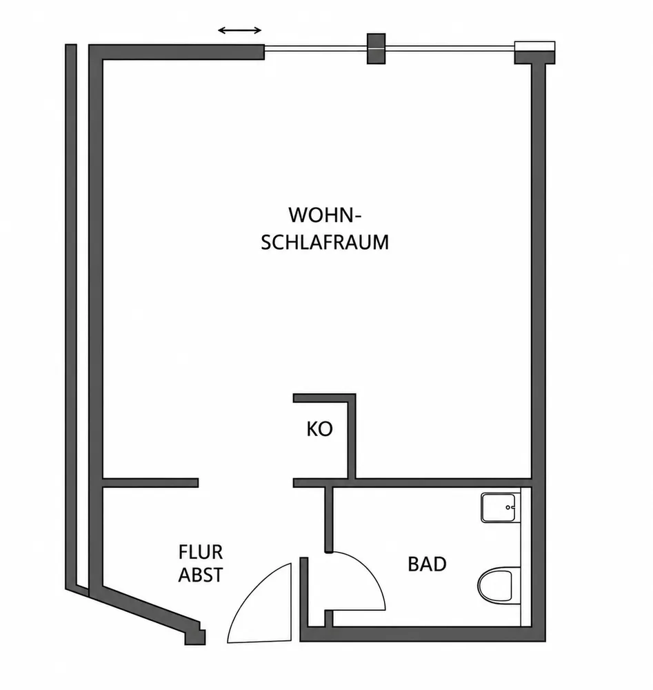 1 Zimmer Wohnung mit 28 m² in Hamburg – Bild 2