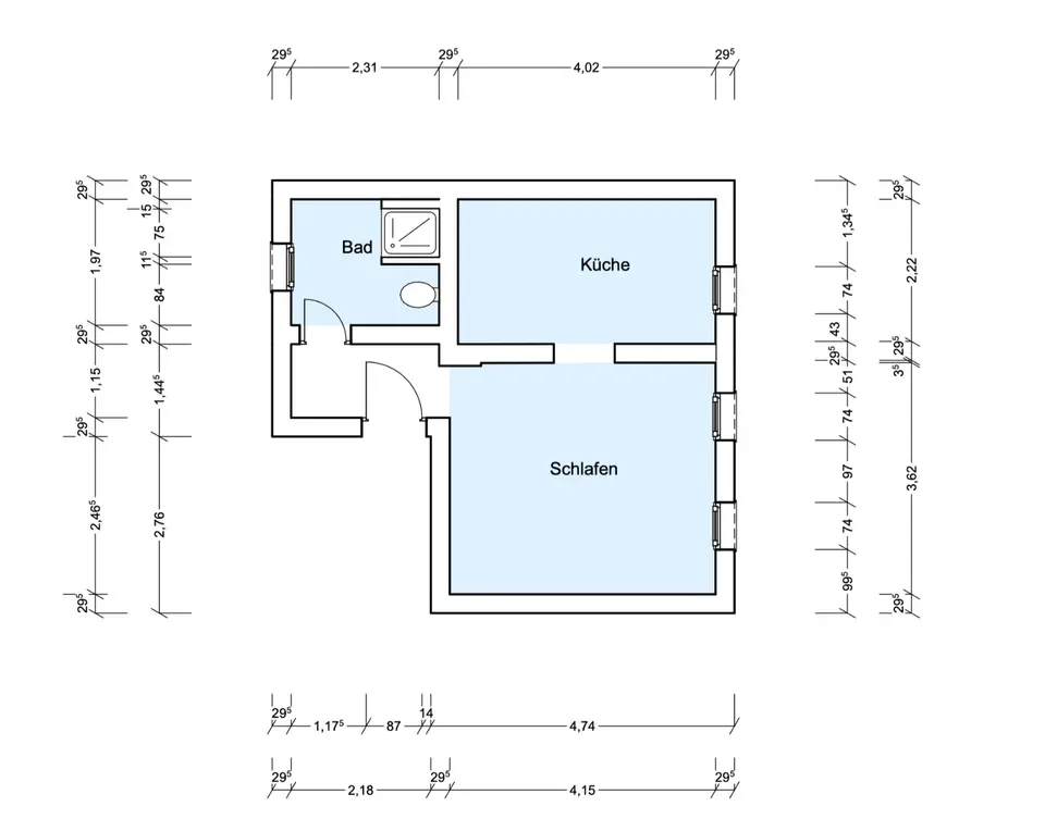 Studio mit 32 m² in Jena – Bild 5
