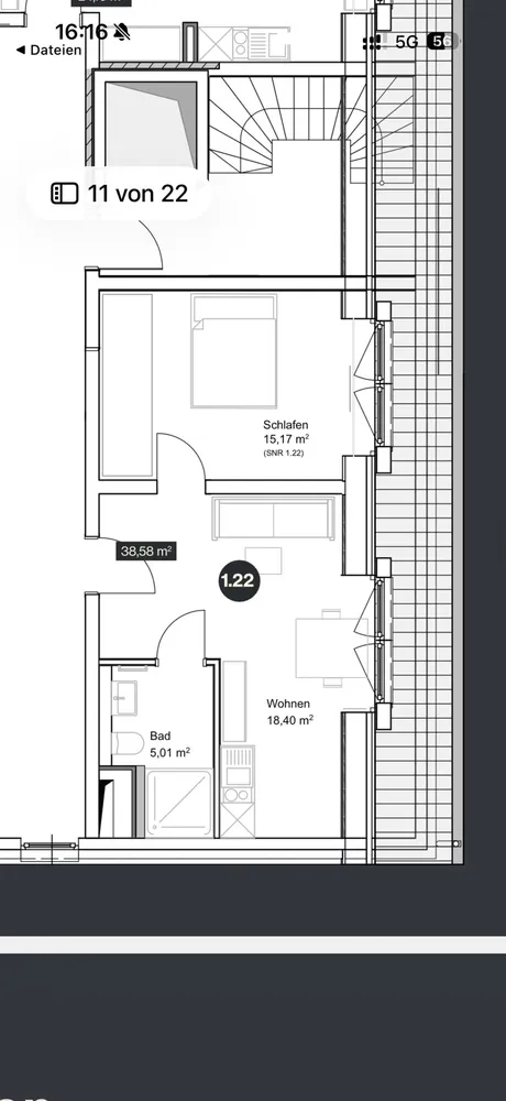 2 Zimmer Wohnung mit 39 m² in Augsburg – Bild 8