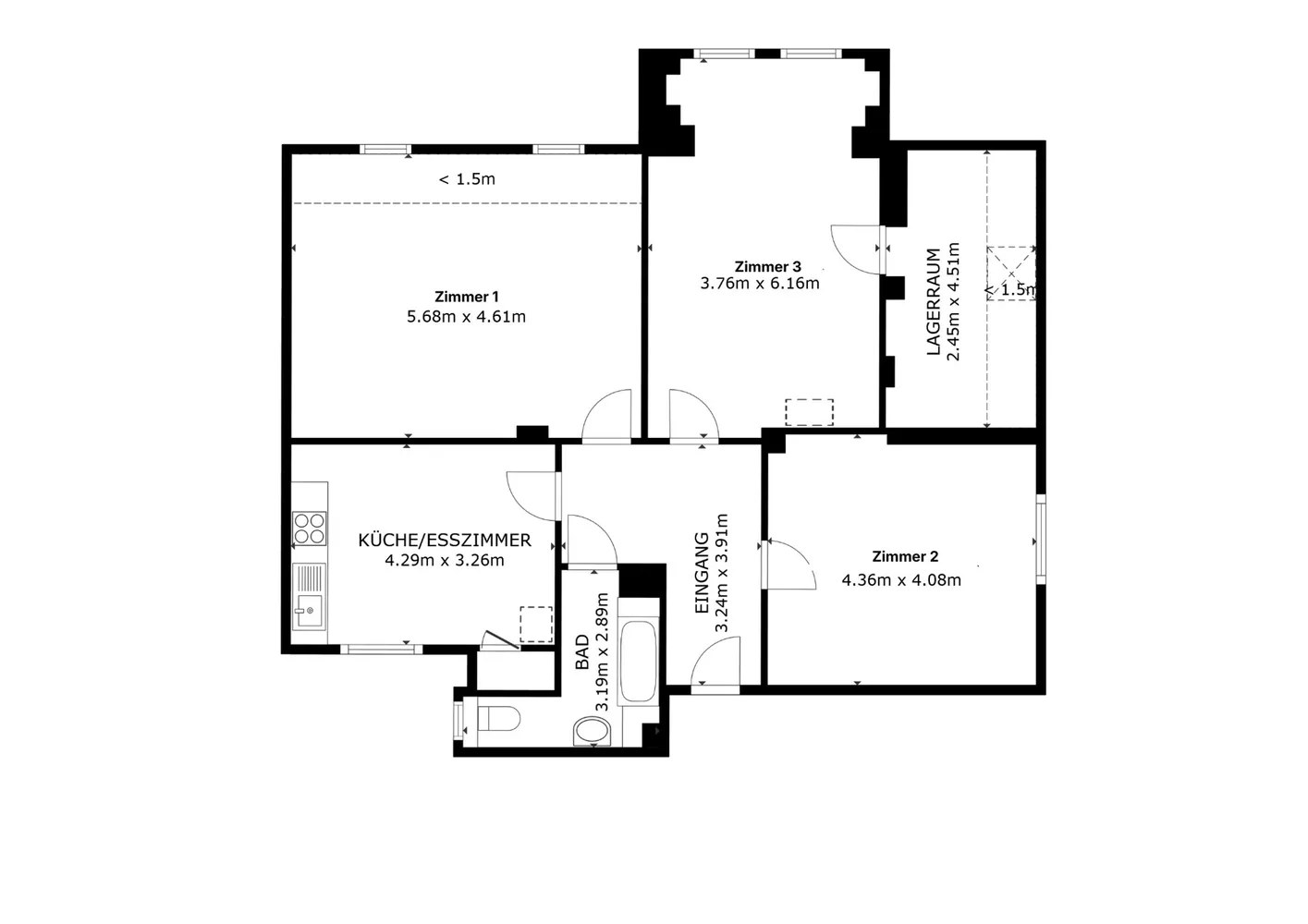 1 Zimmer Wohnung mit 21 m² in Paderborn – Bild 8