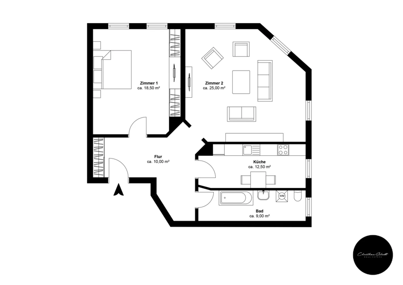 2 Zimmer Wohnung mit 75 m² in Leipzig – Bild 3