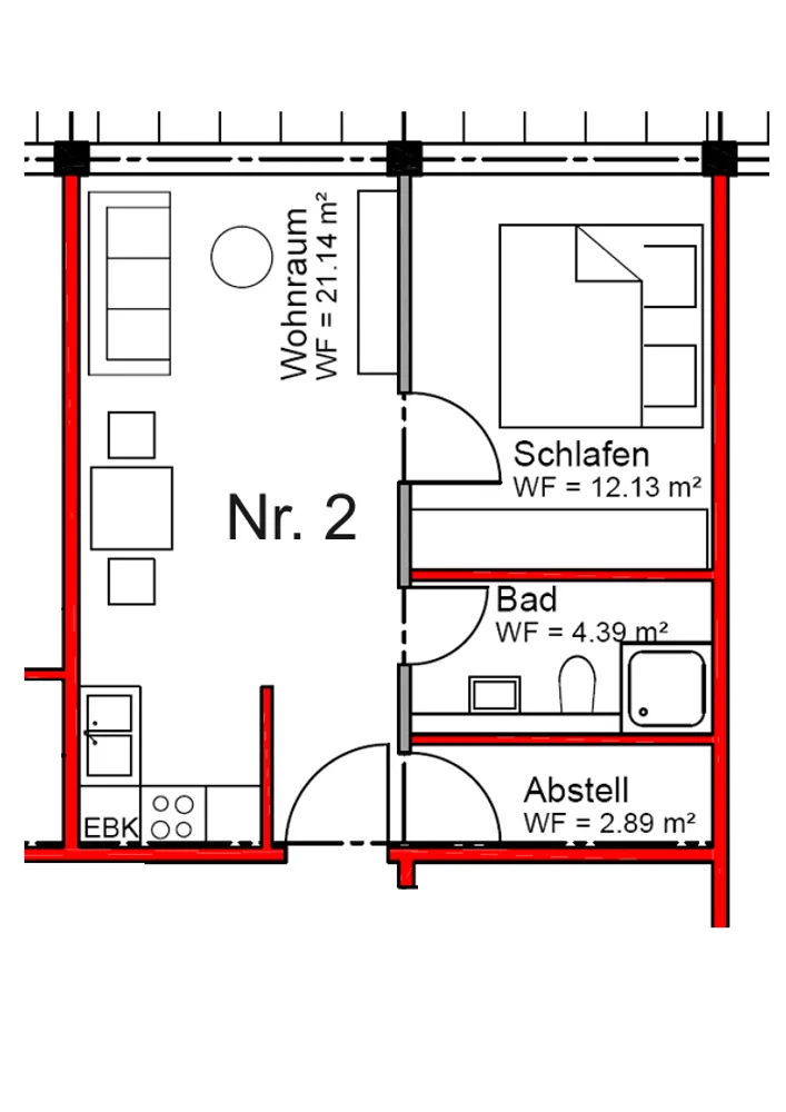 2 room apartment with 41 m² in Singen – Photo 10