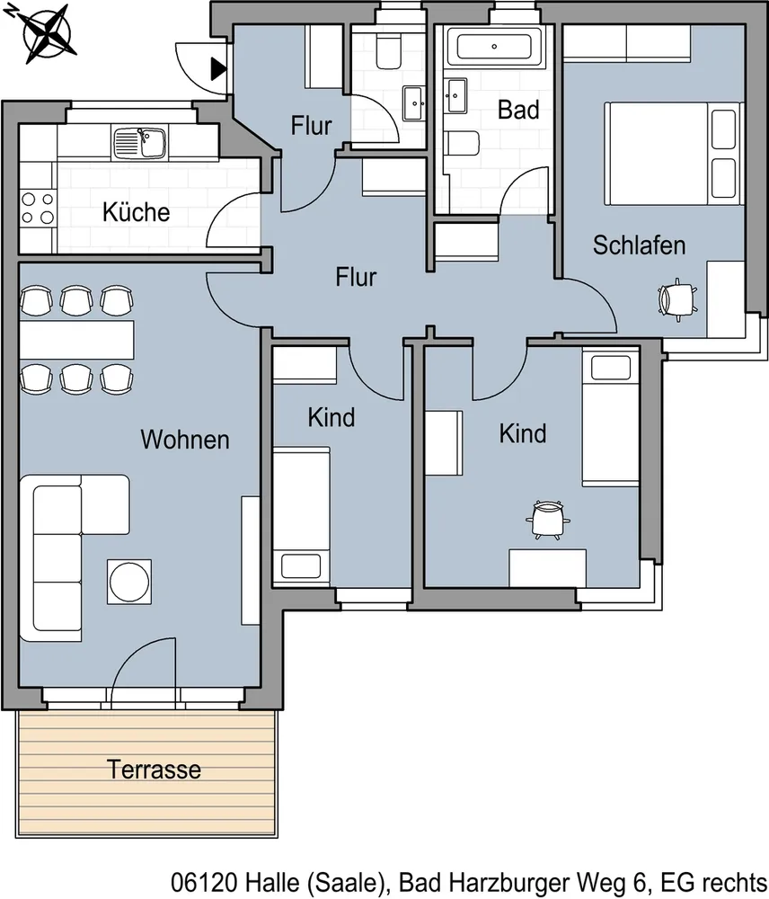 4 Zimmer Wohnung mit 91 m² in Halle (Saale) – Bild 2