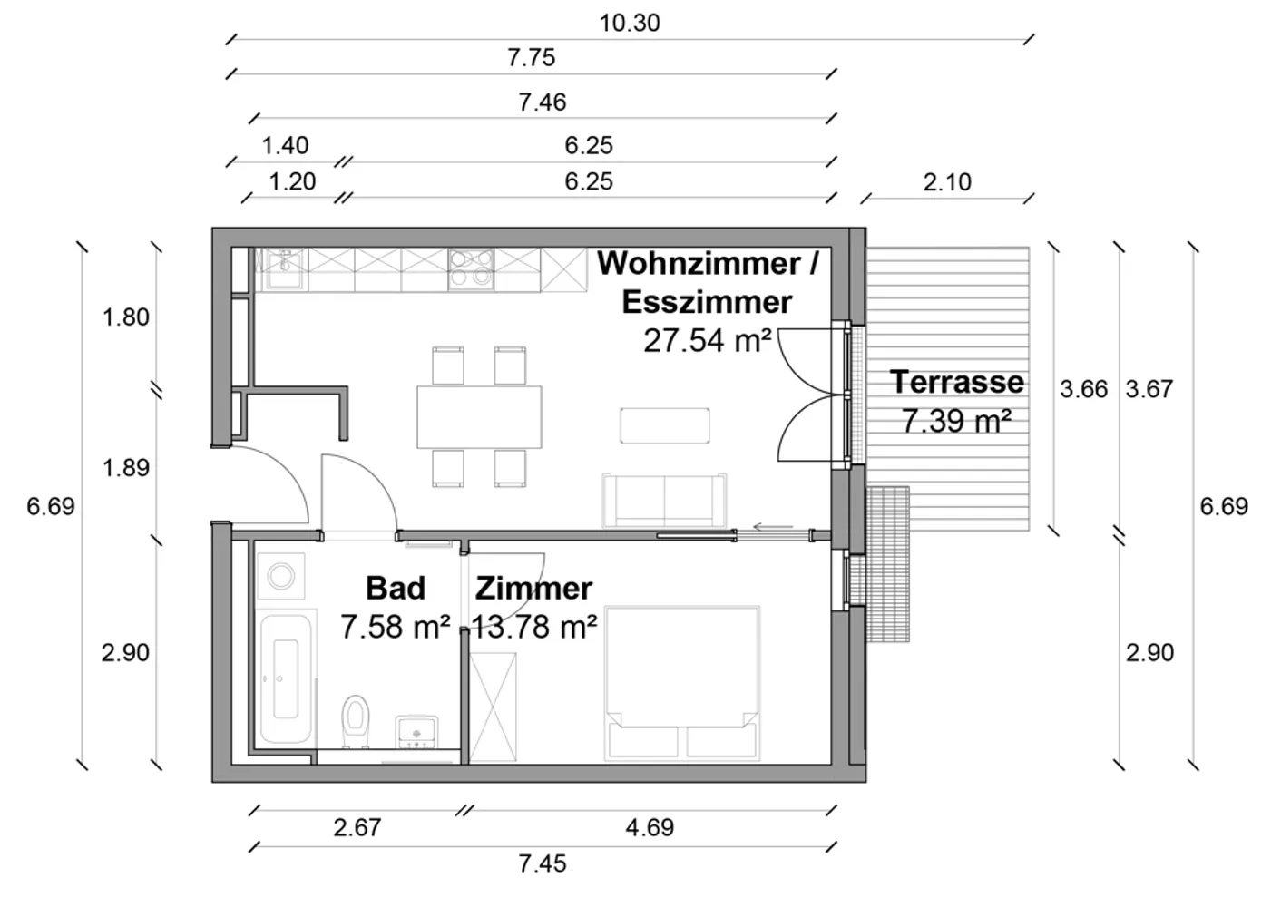 2 Zimmer Wohnung mit 53 m² in Berlin – Bild 7