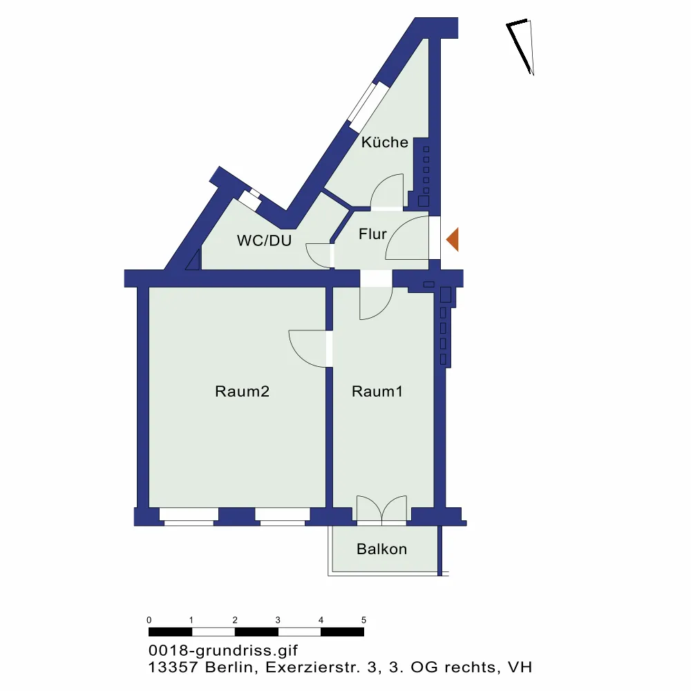 2 room apartment with 46 m² in Berlin – Photo 2