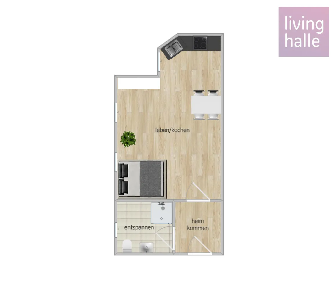 1 Zimmer Wohnung mit 37 m² in Halle (Saale) – Bild 5