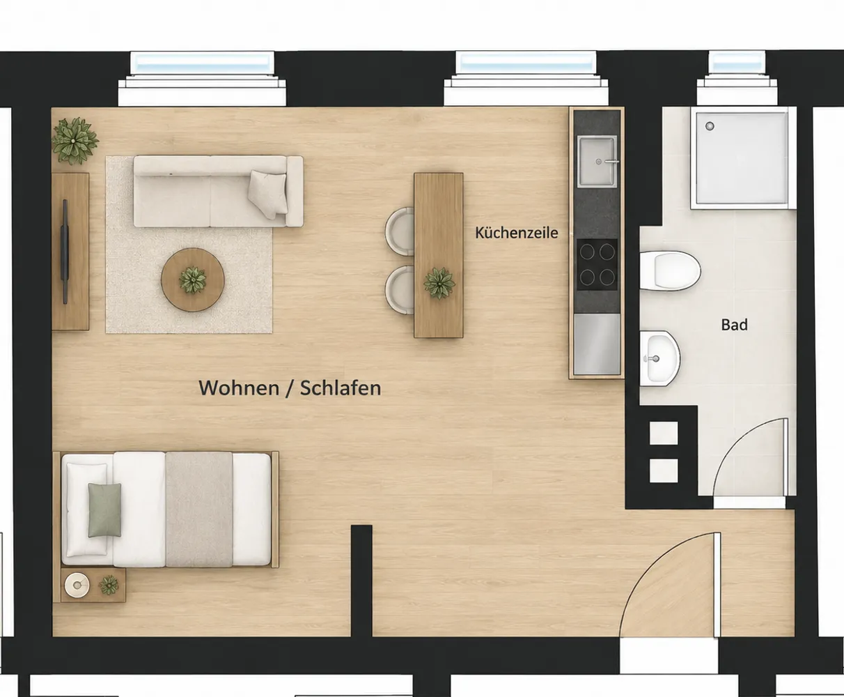 1 Zimmer Wohnung mit 28 m² in Leipzig – Bild 9