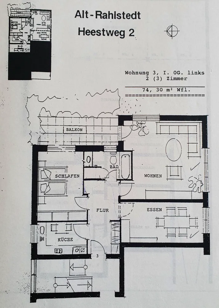3 Zimmer Wohnung mit 74 m² in Hamburg – Bild 2