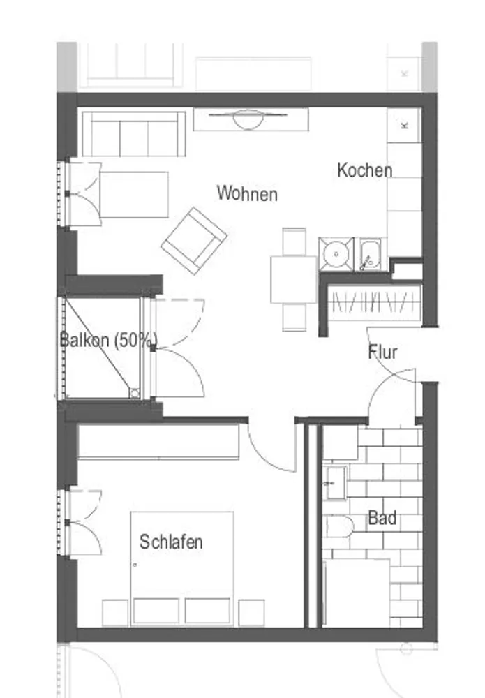 2 Zimmer Wohnung mit 51 m² in Dresden – Bild 6