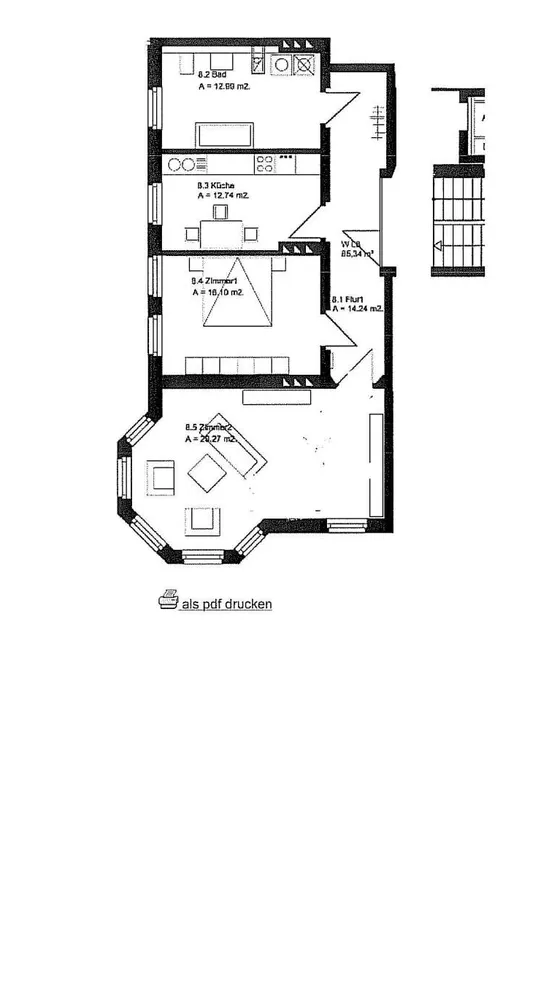 2 Zimmer Wohnung mit 85 m² in Magdeburg – Bild 8