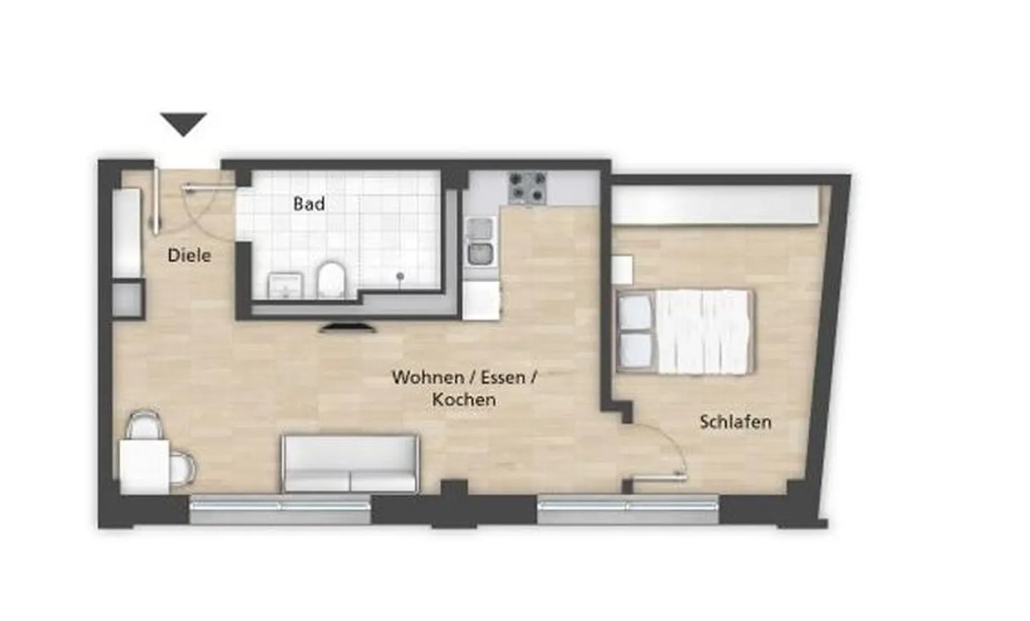 2 Zimmer Wohnung mit 45 m² in Nürnberg – Bild 6