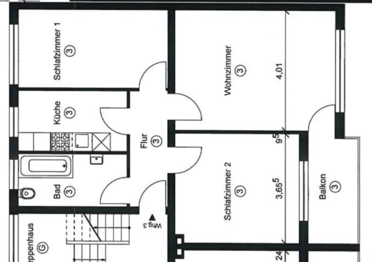 3 Zimmer Wohnung mit 71 m² in Köln – Bild 3