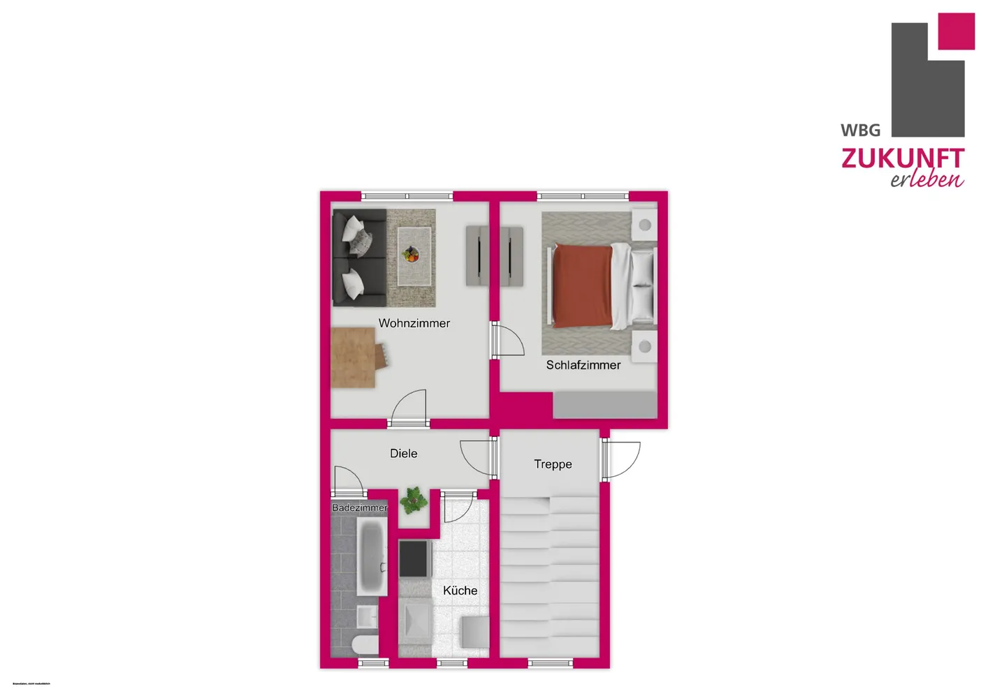 2 Zimmer Wohnung mit 46 m² in Erfurt – Bild 2