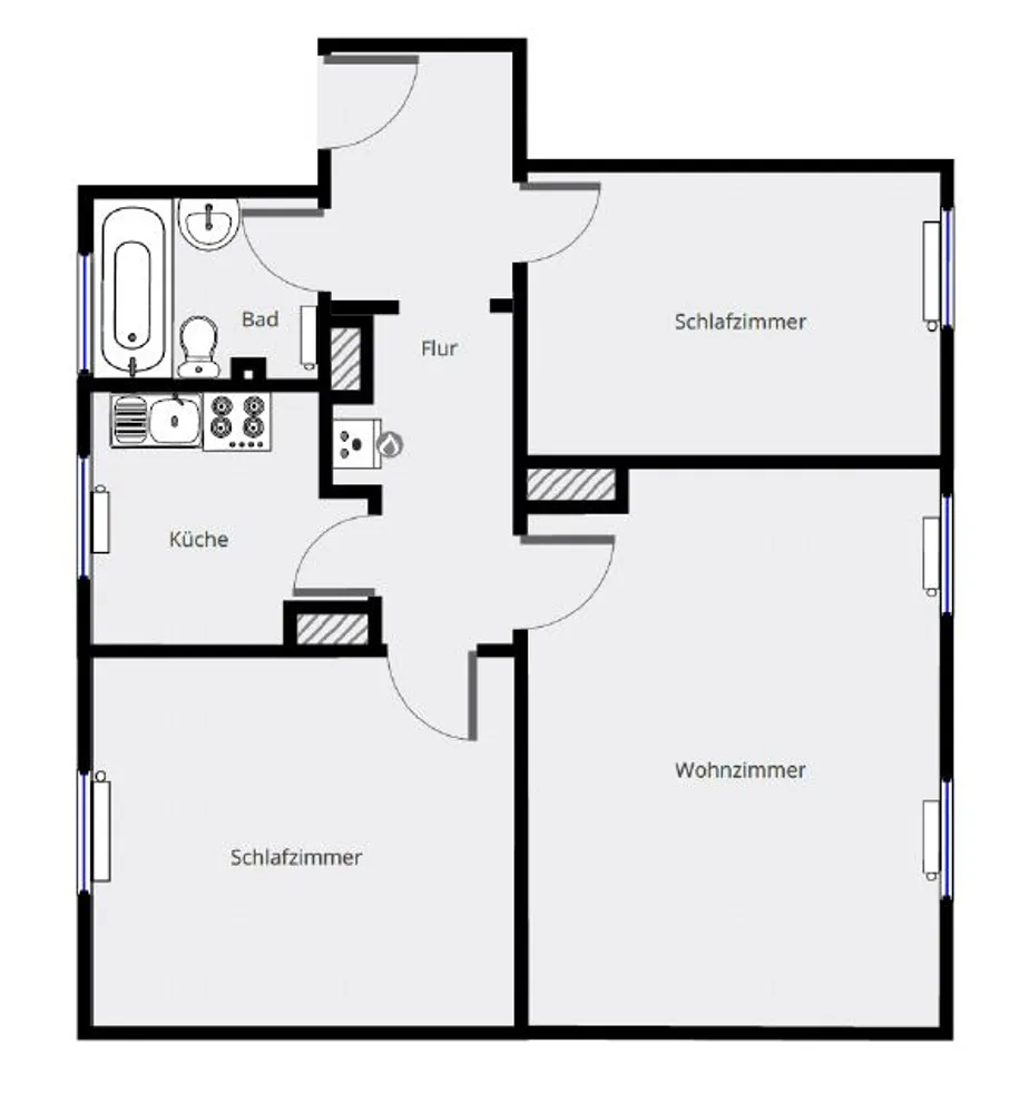 3 Zimmer Wohnung mit 51 m² in Nürnberg – Bild 7