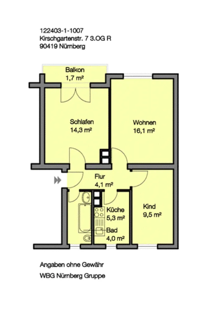 3 Zimmer Wohnung mit 55 m² in Nürnberg – Bild 8