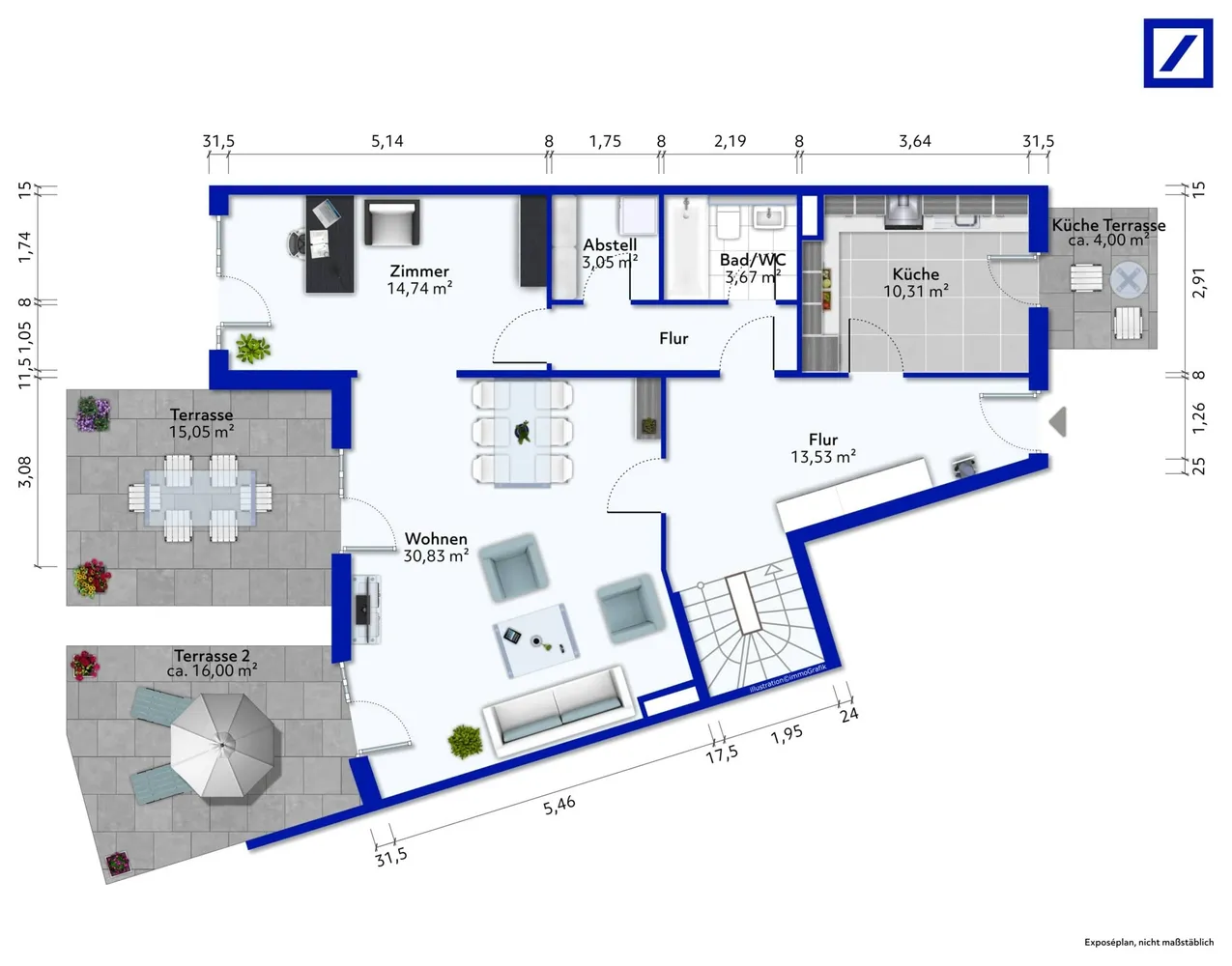 6 Zimmer Wohnung mit 163 m² in Hamburg – Bild 3