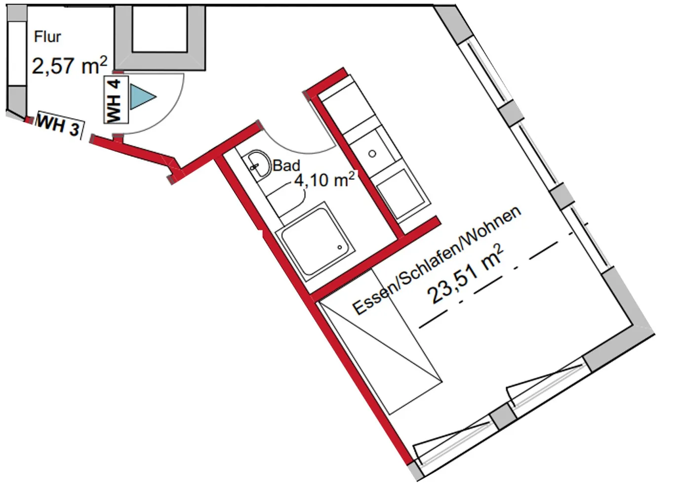 2 Zimmer Wohnung mit 30 m² in Stuttgart – Bild 6