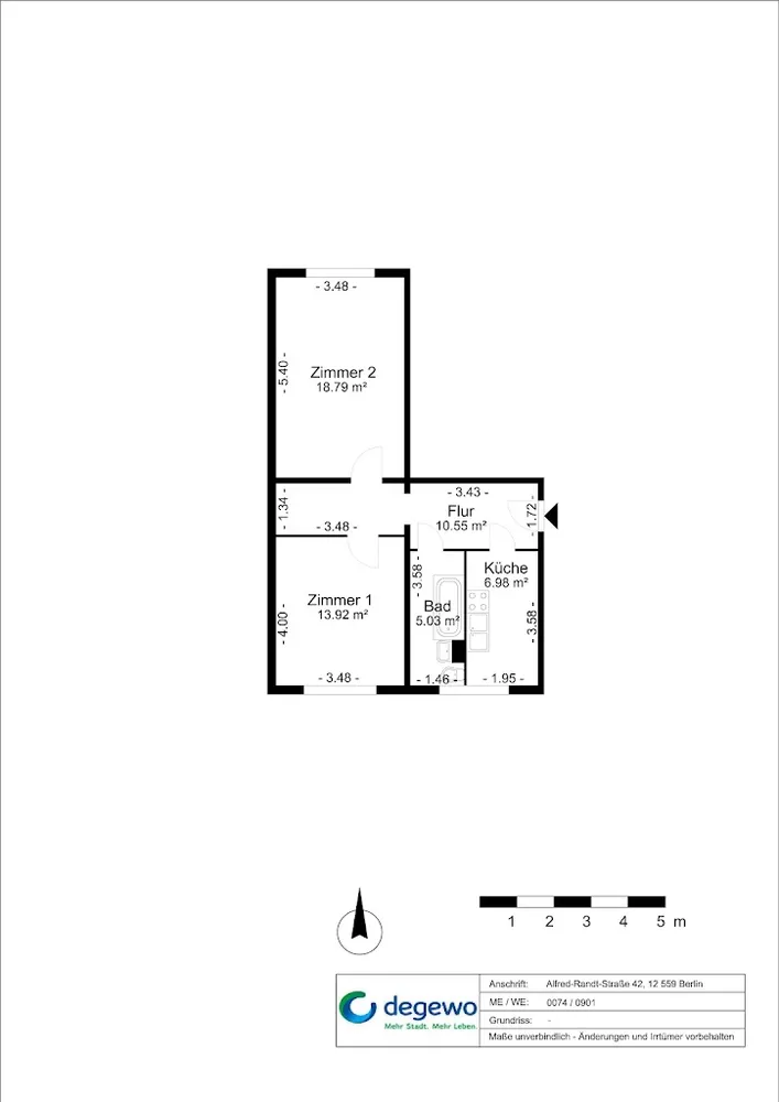 2 Zimmer Wohnung mit 55 m² in Berlin – Bild 9