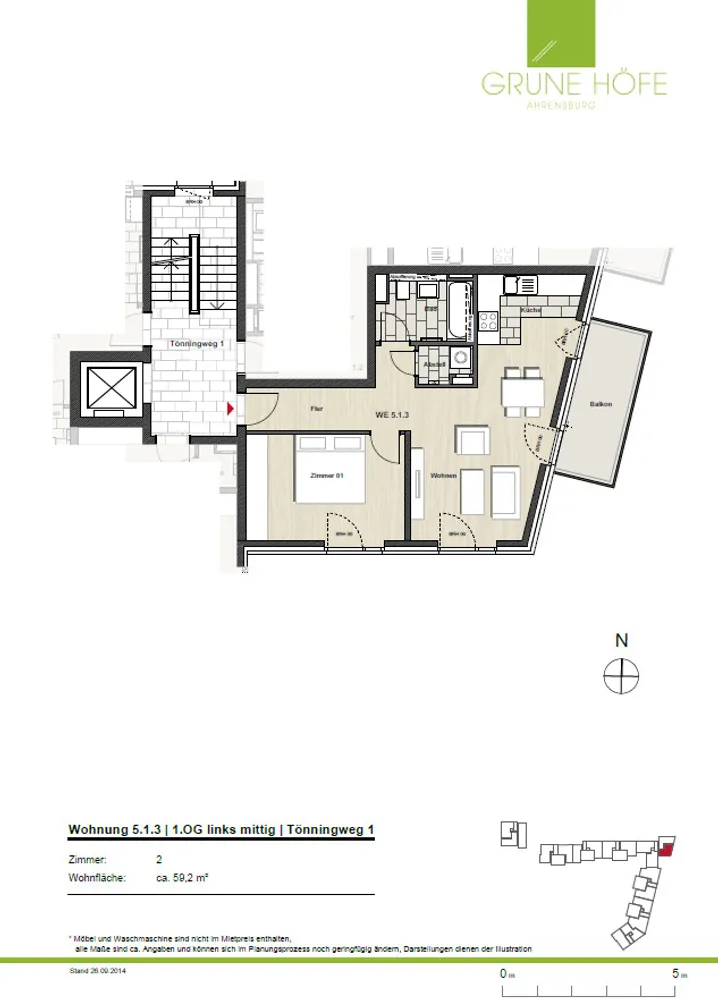 2 Zimmer Wohnung mit 59 m² in Ahrensburg – Bild 7