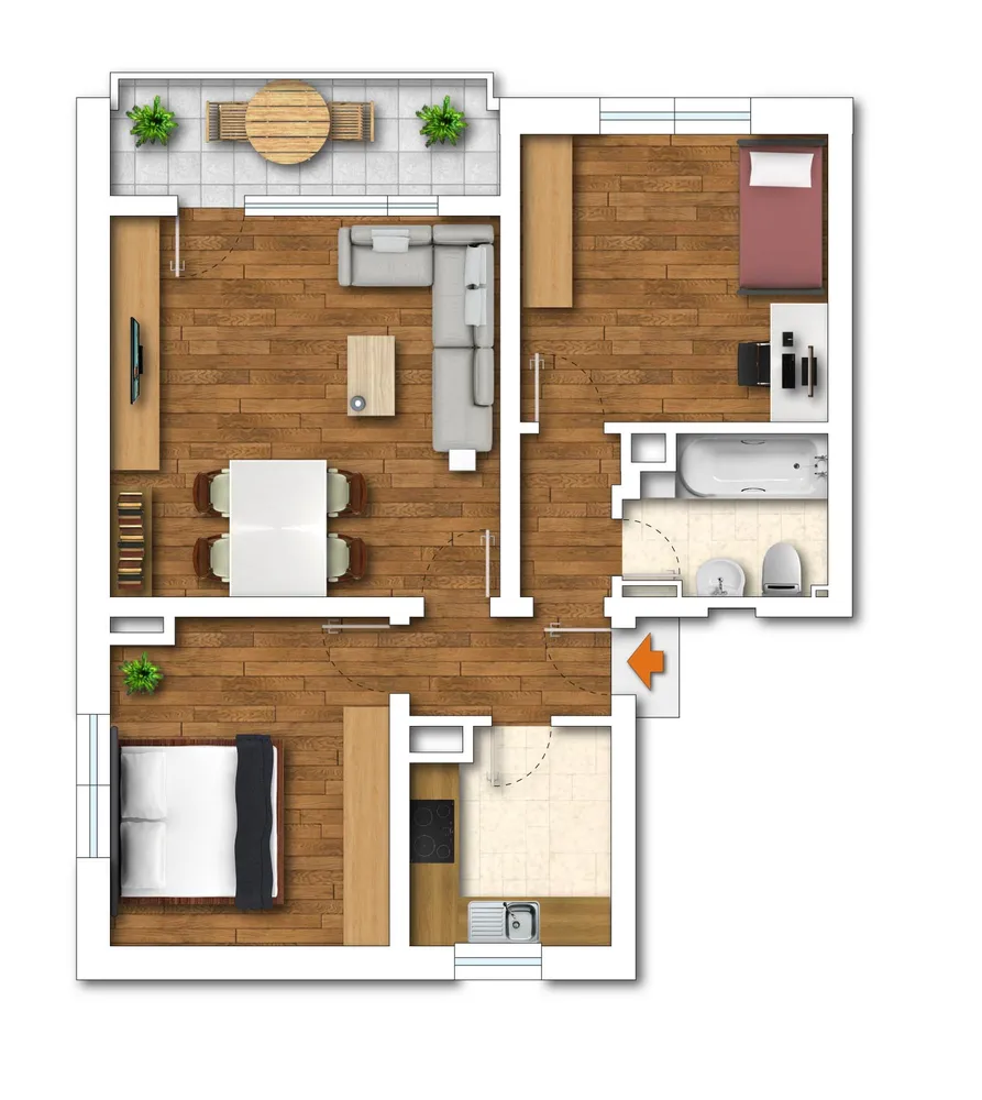 3 Zimmer Wohnung mit 66 m² in Moers – Bild 8