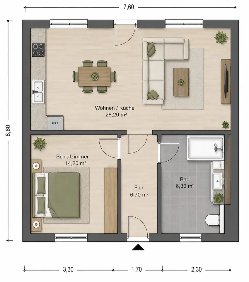 2 Zimmer Wohnung mit 63 m² in Papenburg – Bild 10