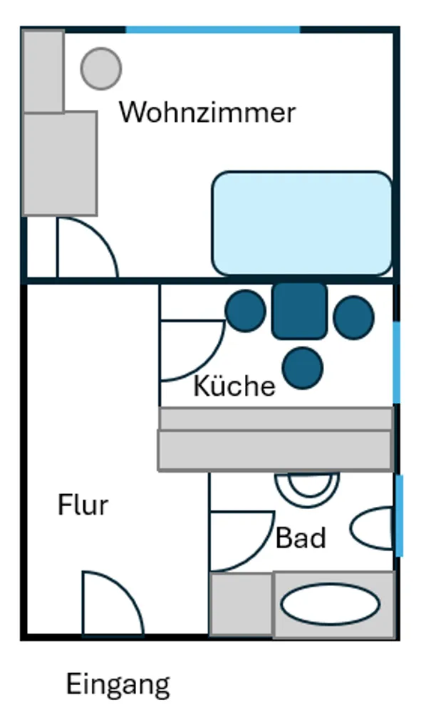 1 Zimmer Wohnung mit 42 m² in München – Bild 8