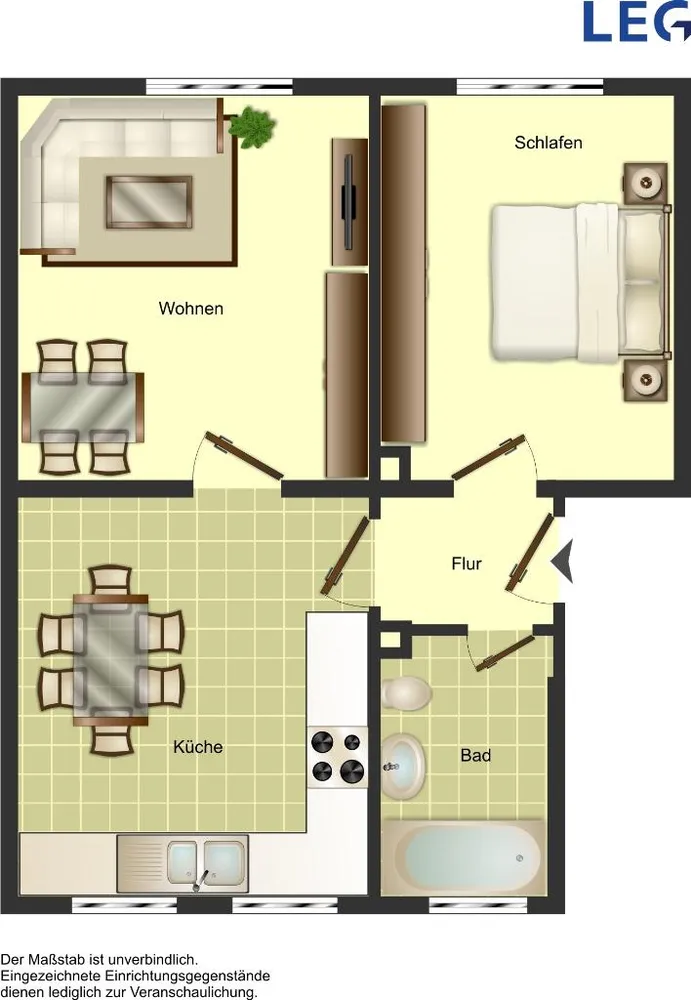 2 Zimmer Wohnung mit 44 m² in Bocholt – Bild 4