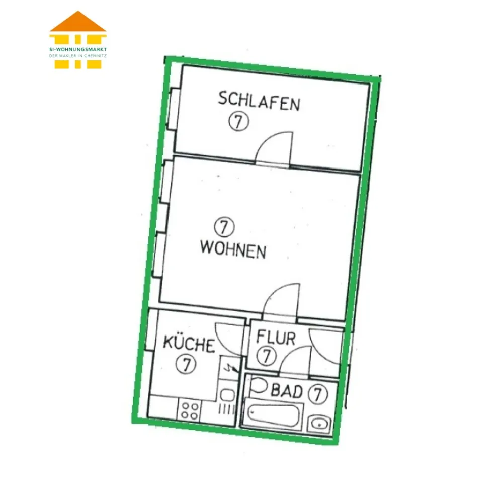 2 Zimmer Wohnung mit 48 m² in Chemnitz – Bild 10