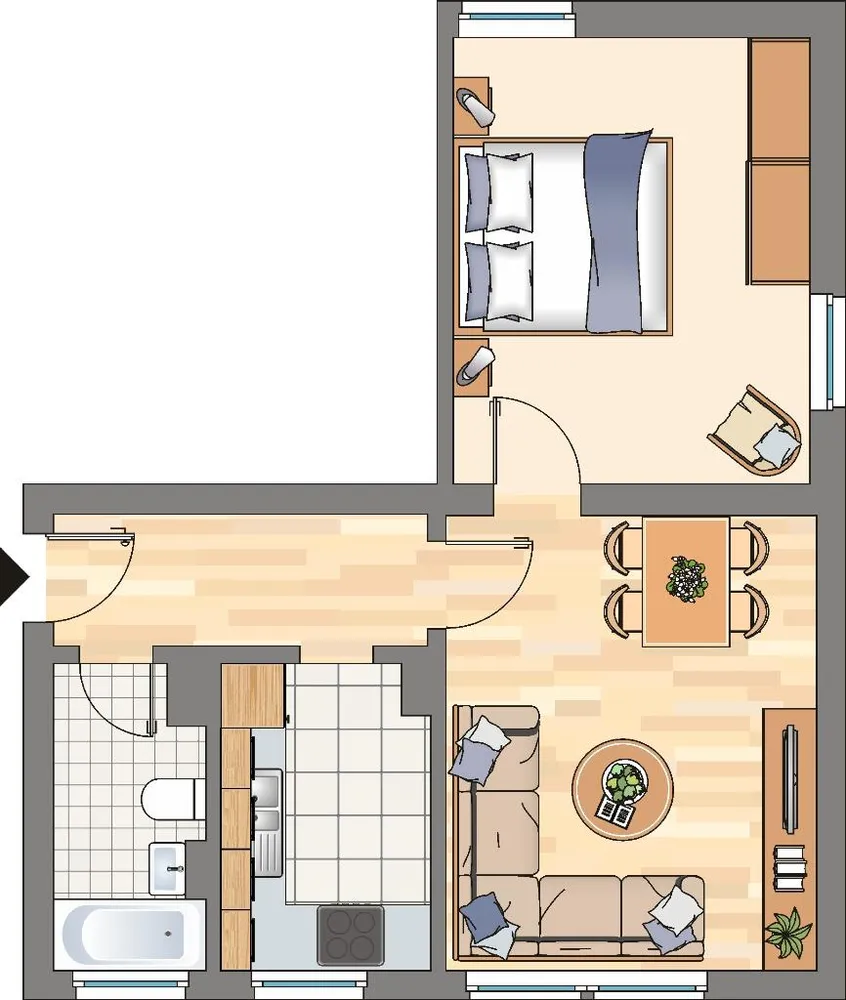 3 Zimmer Wohnung mit 41 m² in Dortmund – Bild 2