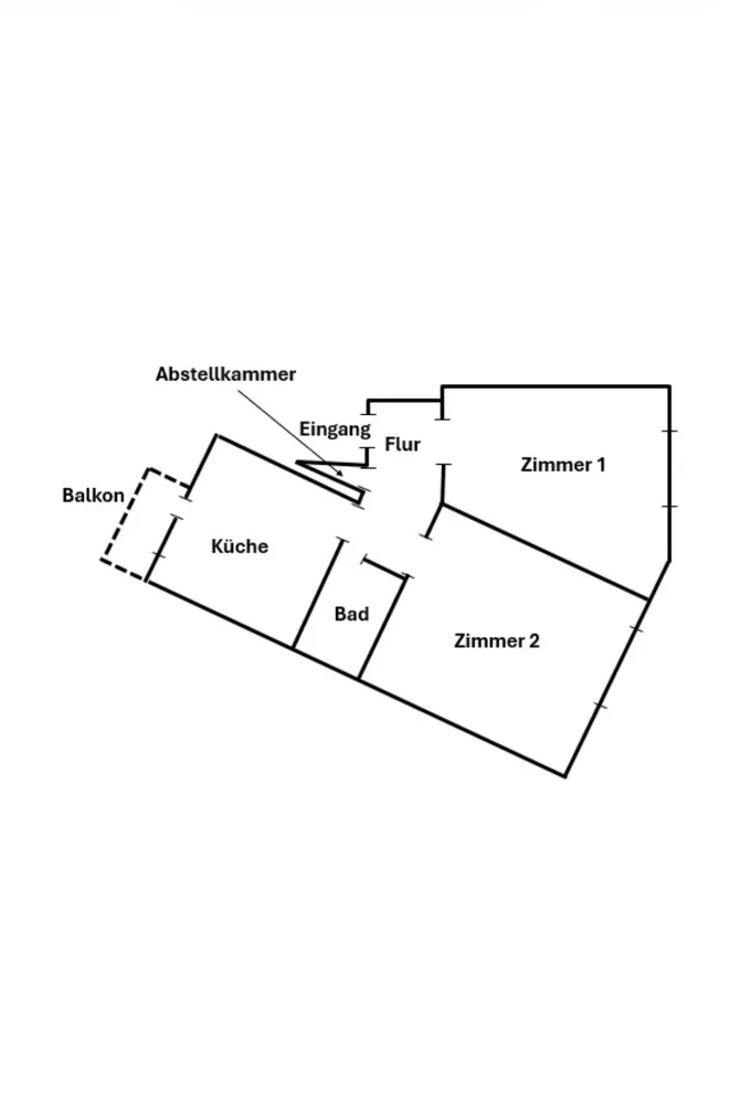 2 Zimmer Wohnung mit 65 m² in Düsseldorf – Bild 2