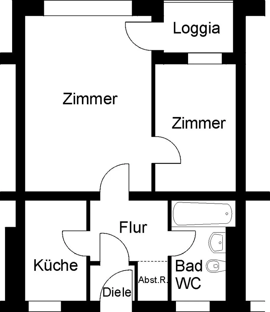 2 Zimmer Wohnung mit 43 m² in Braunschweig – Bild 2